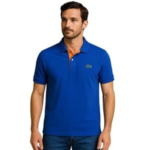 Columbia PFG Florida Gators Polo Shirt Performance Golf Blue Orange Men's Large‎